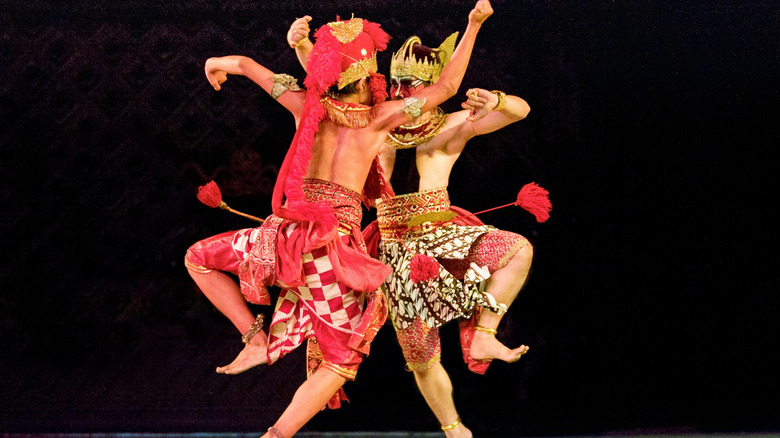 Ramayana dancers leaping