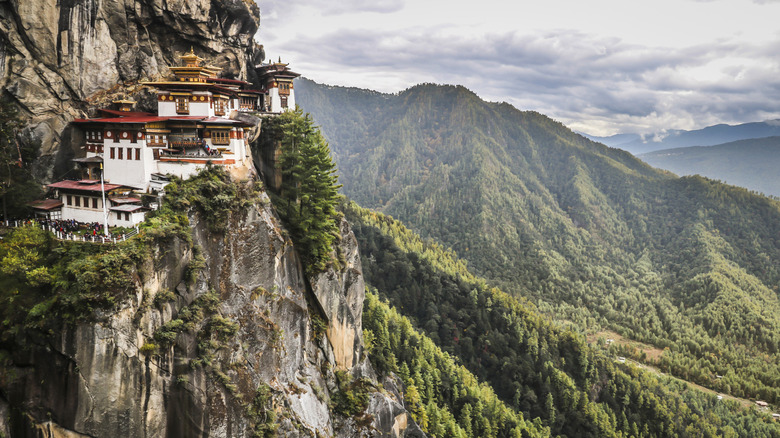 Tiger's Nest Monastery in Bhutan mountains