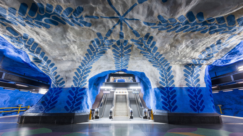 Subway stop in Stockholm's metro