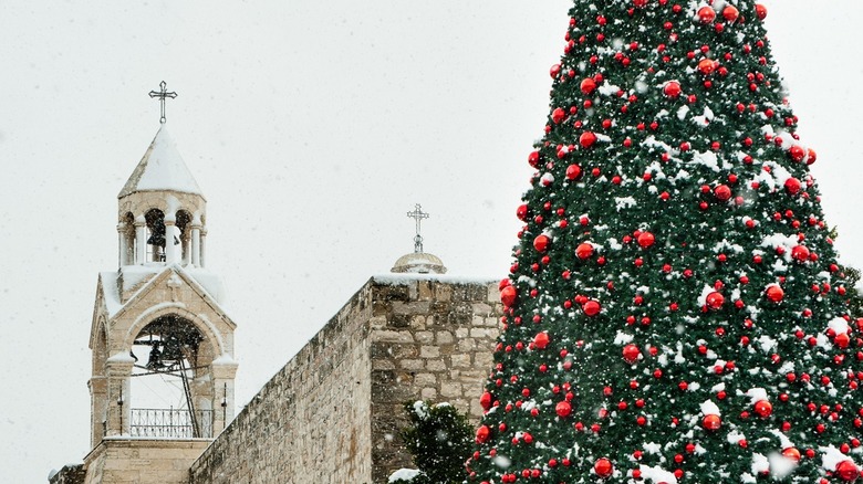 Bethlehem, West Bank chapel and tree