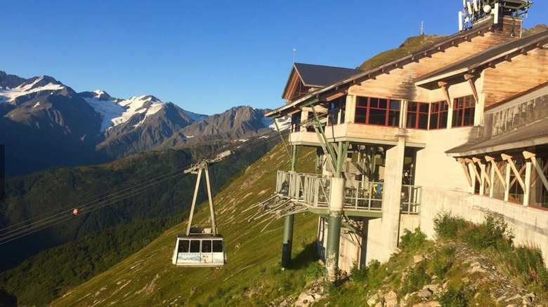 View from Seven Glaciers Restaurant