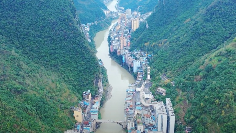 Yanjin, China from above