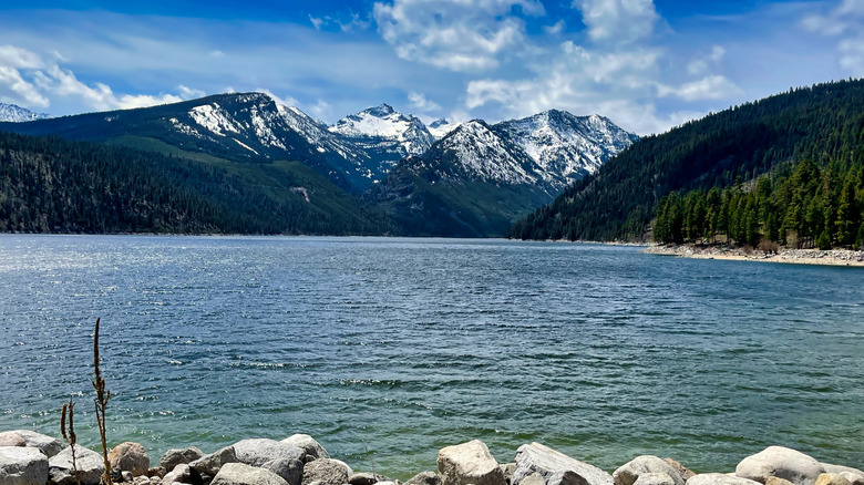 Lake Como in the spring in Bitterroot National Forest