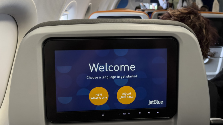 JetBlue seatback screen