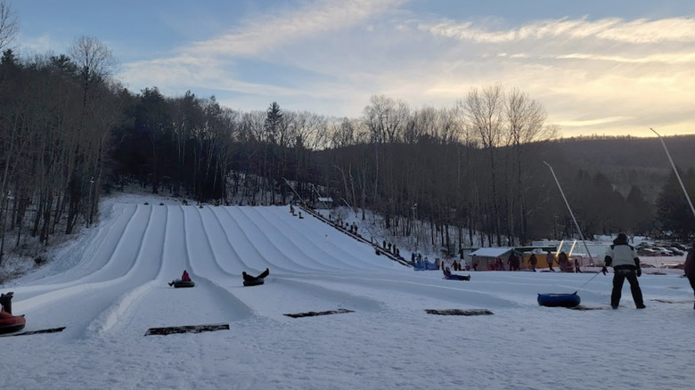 Snow tubing hill at Butternut