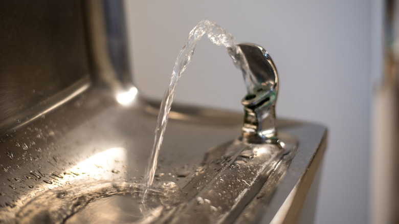 Close-up of drinking fountain