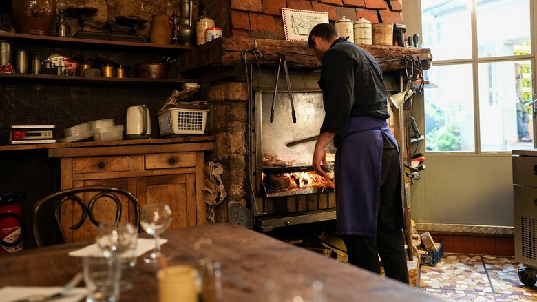 Chef cooking at Robert et Louise