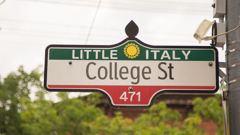College Street sign in Toronto