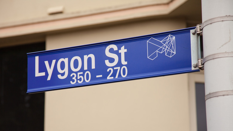 Lygon Street sign in Melbourne