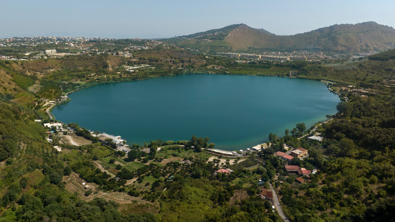 Ariel view of Lake Avernus