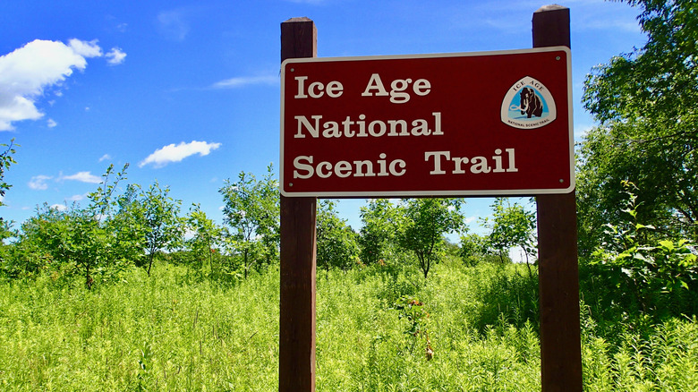 Ice Age Trail marker in Wisconsin