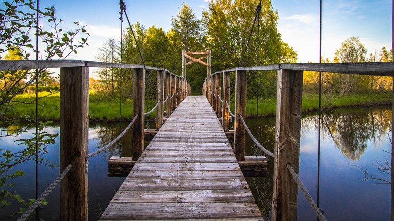 North Country Trail footbridge in Michigan