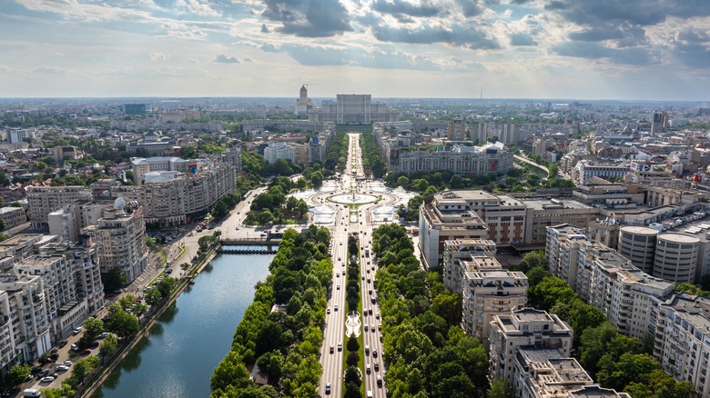 Bucharest, Romania, aerial view