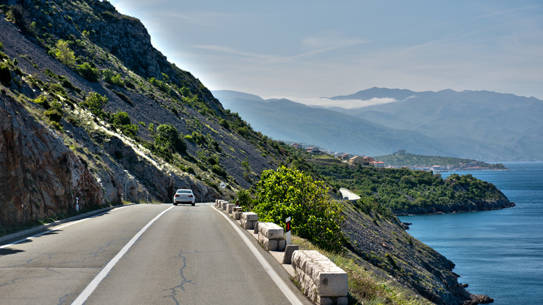 Road along Croatian coast