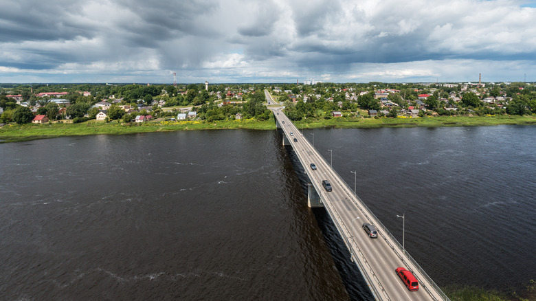 Bridge in Jekabpils, Latvia