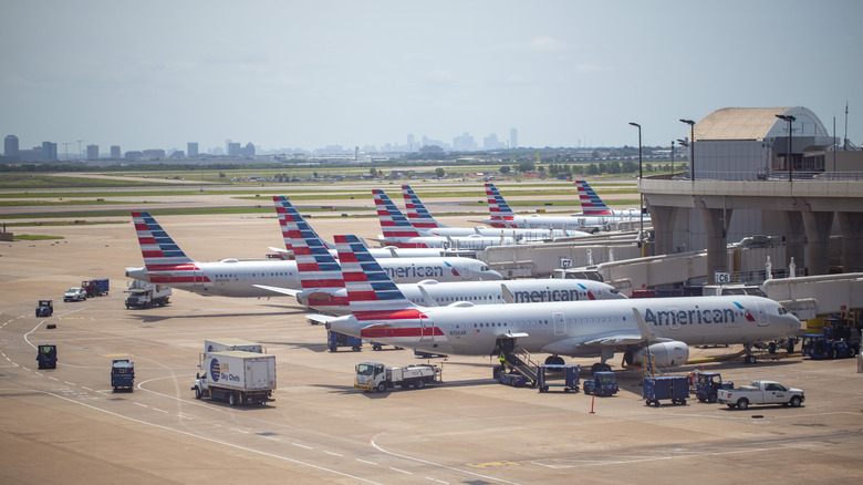 American Airlines planes at airport