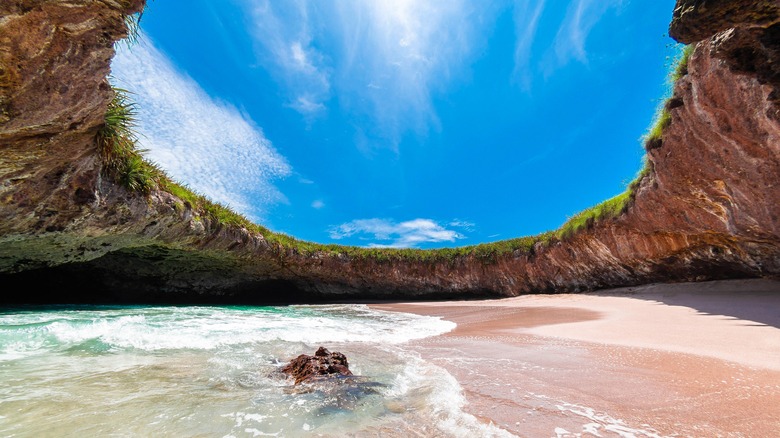 view of Hidden Beach's opening