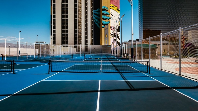 Rooftop courts at Plaza Hotel