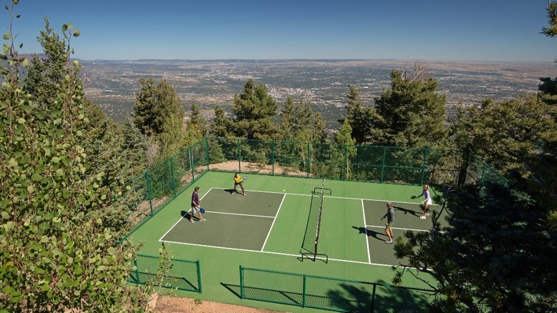 Unbeatable views from pickleball court