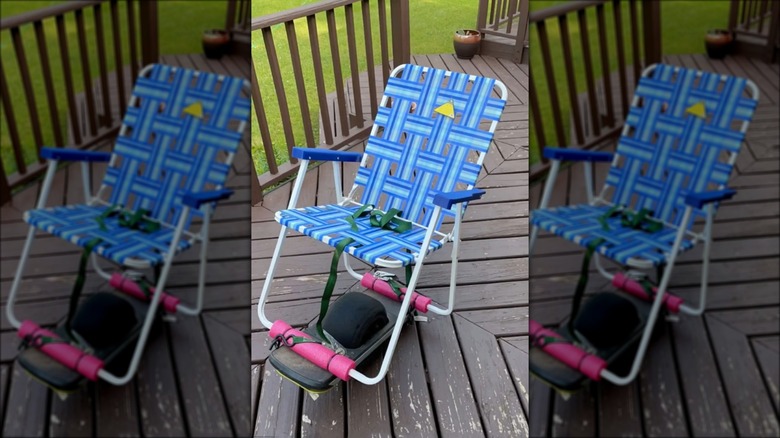 Noodles on camping chair