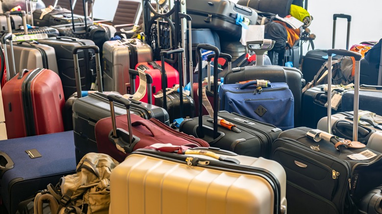 Suitcases stored together