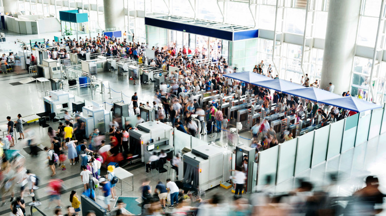 view of busy airport