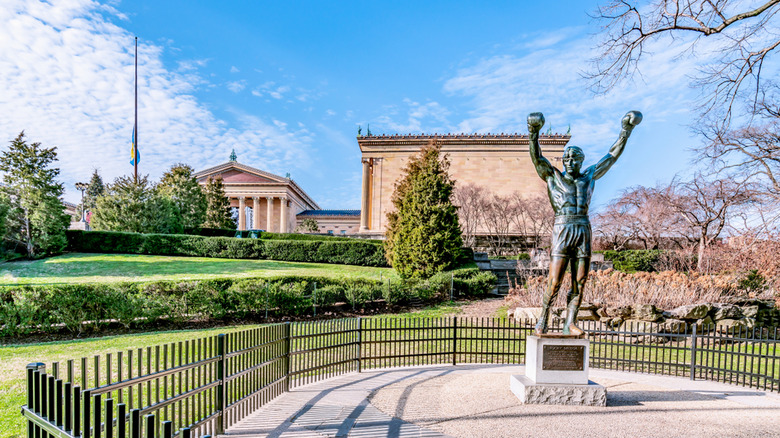 The Rocky statue near the Philadelphia Museum of Art