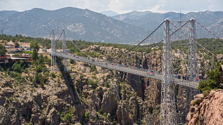 Royal Gorge Bridge from a distance