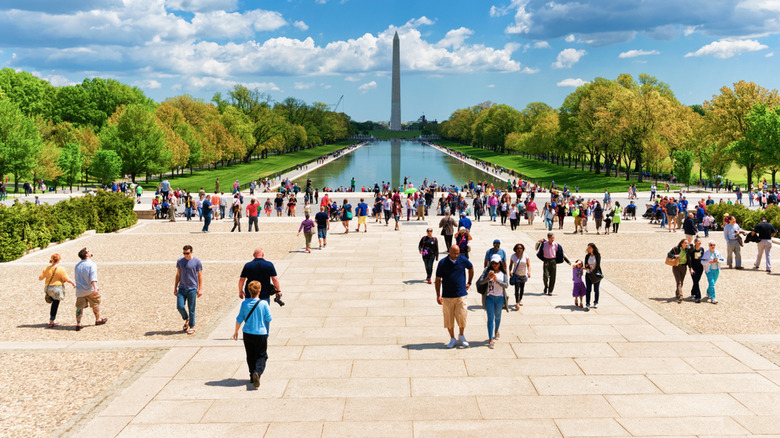 people walking at the National Mall