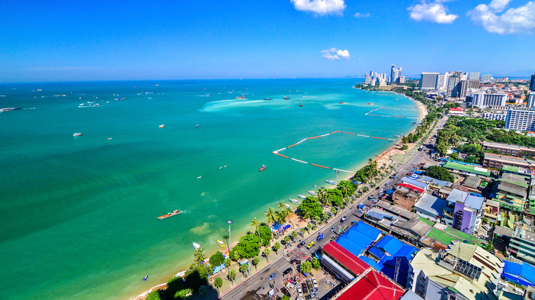 Pattaya Beach aerial view 