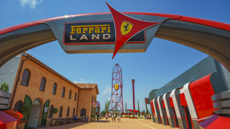 Ferrari Land entrance sign