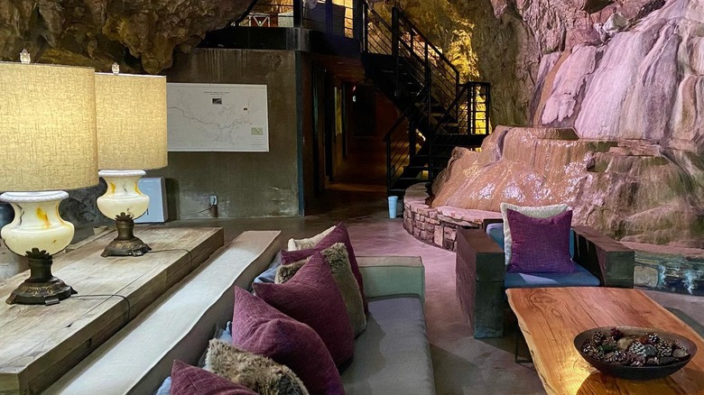 Living room inside a cave
