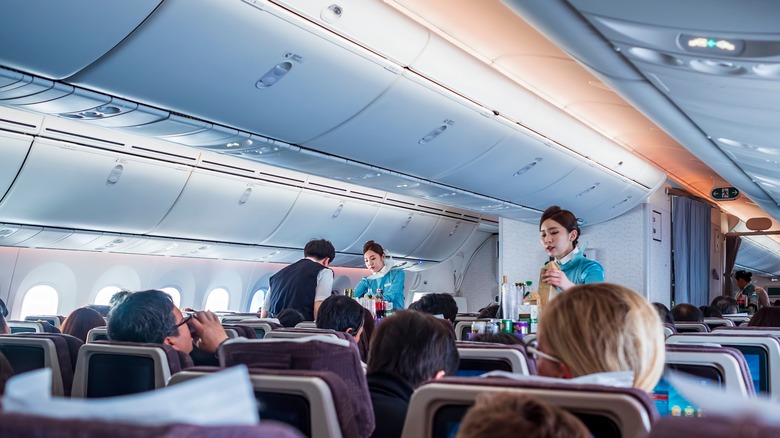 In-flight Korean Air beverage service