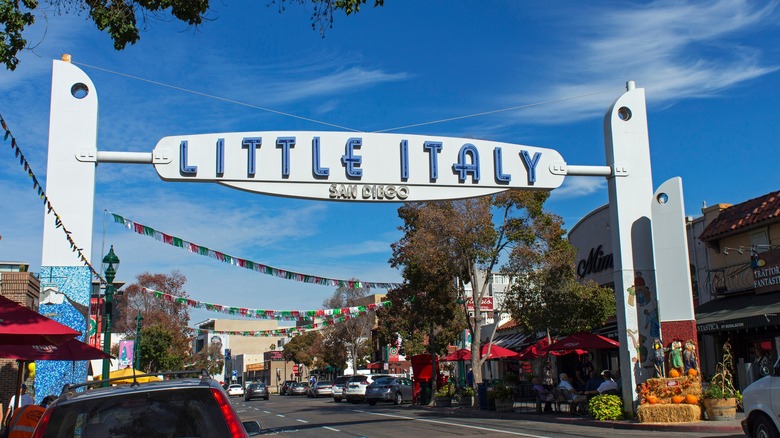 Little Italy sign San Diego