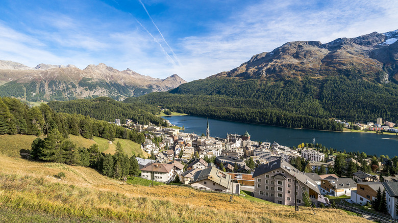 St Moritz on a sunny day 