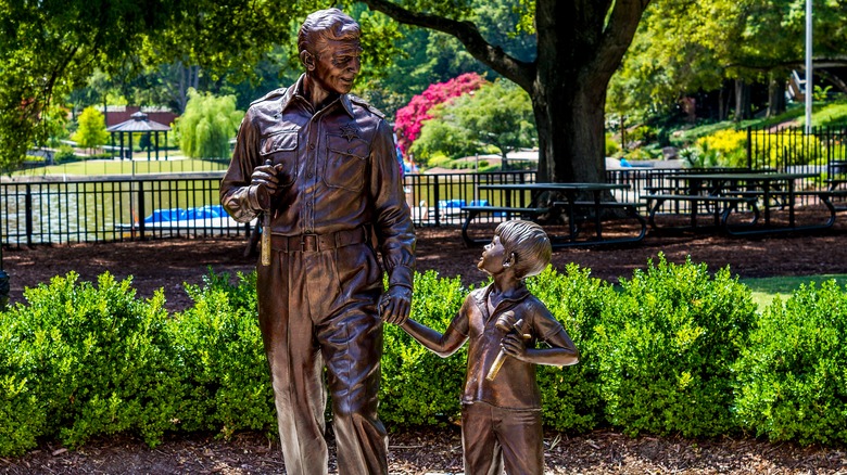 Andy Opie Taylor statues Mount Airy