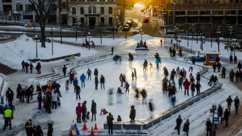 Ice skating in Quebec