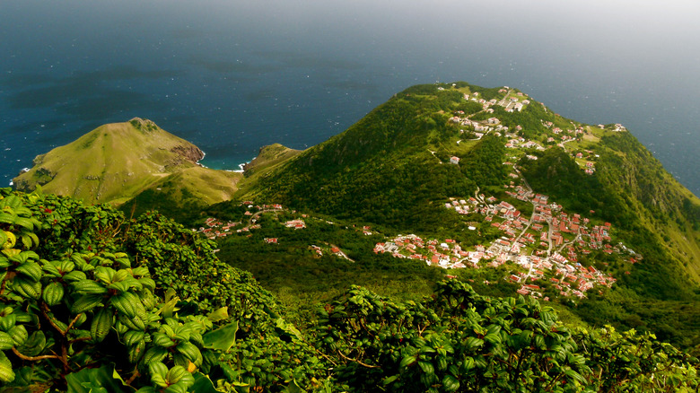 Mountainous island of Saba
