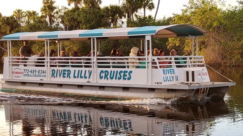 St. Lucie River pontoon boat Florida