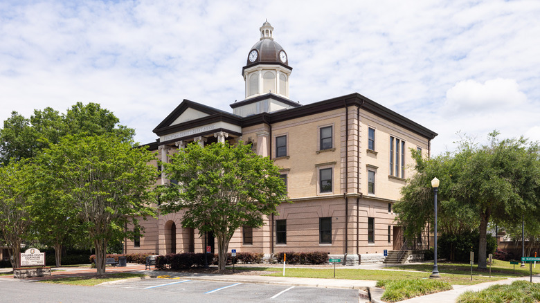 old courthouse with clock tower