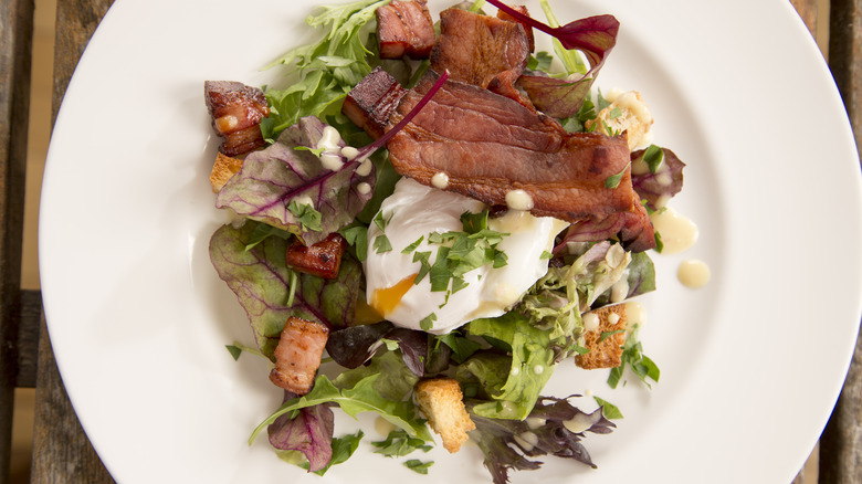 Typical Lyonnaise salad