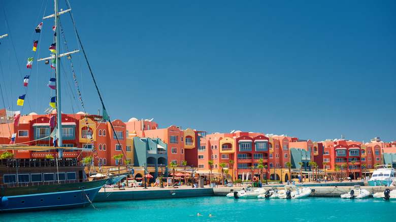 Colorful seaside town