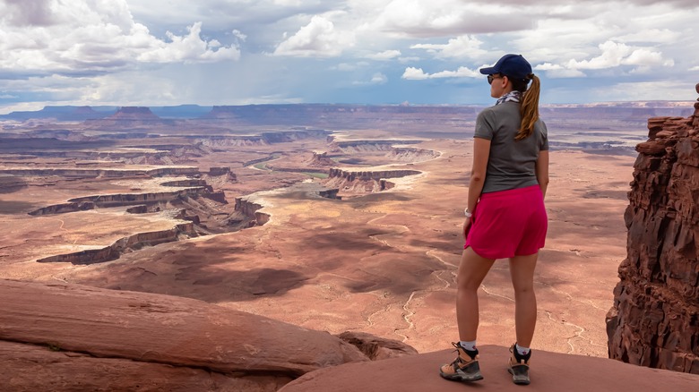 woman with scenic view in Canyonlands