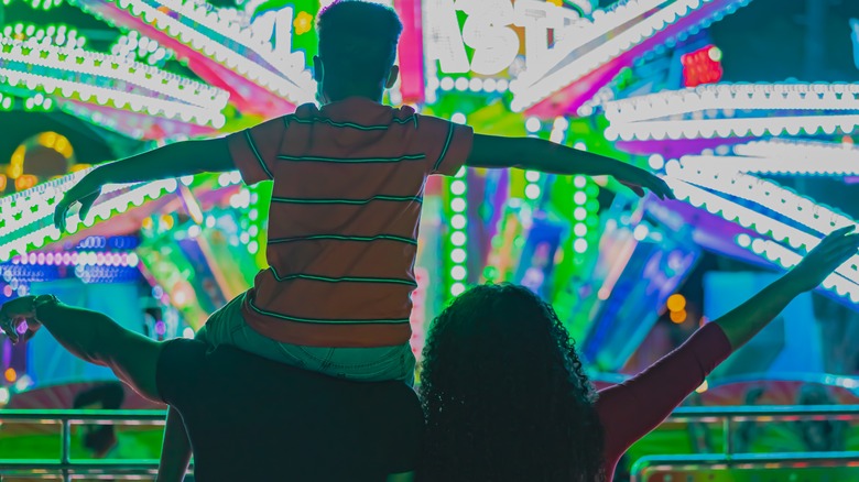 Child at theme park.