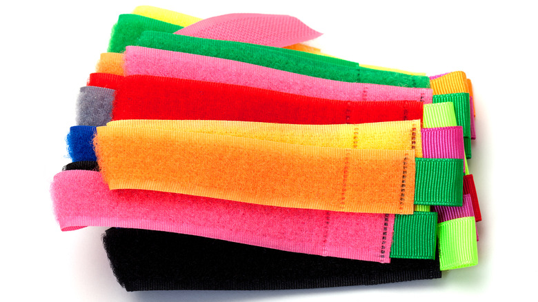 Multi-colored velcro straps