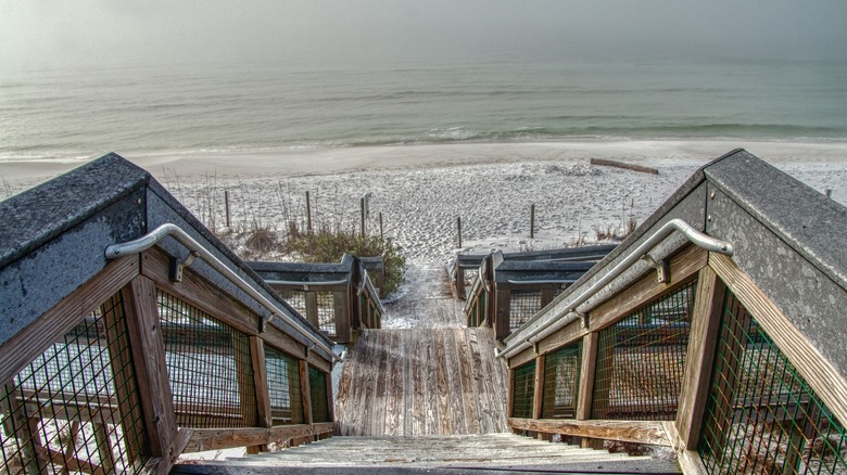 Steps leading to Grayton Beach 