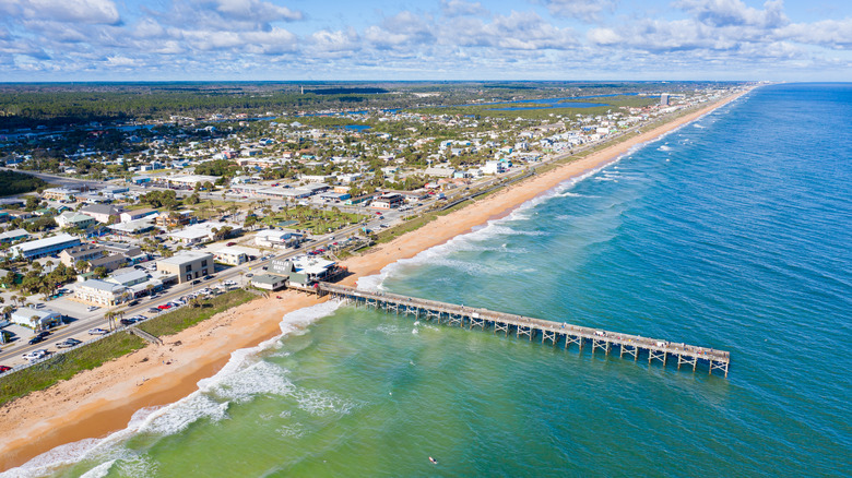 Aerial view of Flagler Beach, Florida