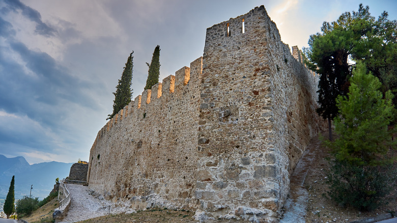 old stone castle walls