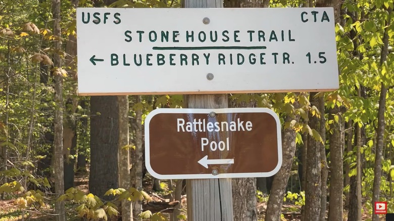 Sign for Rattlesnake Pool
