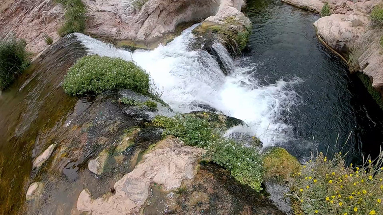 areal shot of fossil creek dam